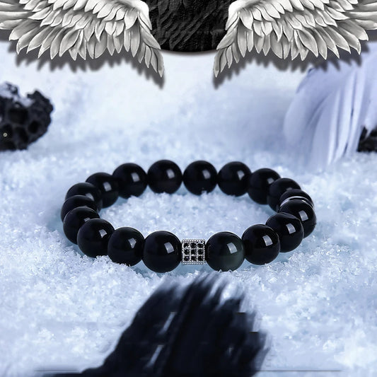 Luckacco 5A Real Natural Red Tiger Eye Beads Stone Bracelet Men Women Zircon Accessories Handmade Jewelry Gift for Girlfriend