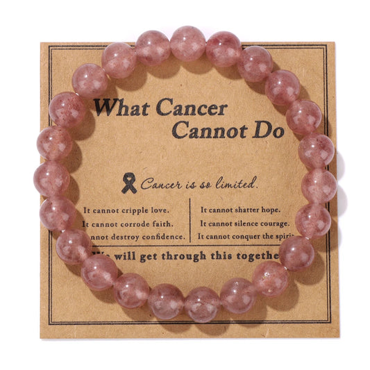 Luckacco Natural Rose Quartzs Bracelets For Women Men Relaxing Anxiety Energy Healing Natural Stone Bead Bracelet With Encouragement Card