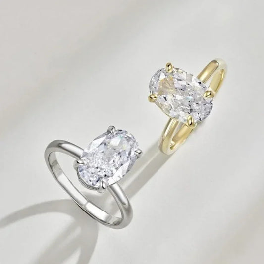 Luckacco Style Wedding High Luxury Oval Women Ring Anillos High-end Versatile Design Jewelry Anillos De Mujer Rings for Women Кольцо
