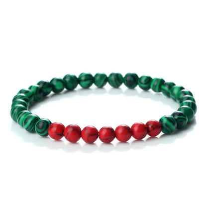 Luckacco Classic Natural Stone Palestine Flag Bracelet Men Women National Flag Beads Bracelet Christmas Prayer Beads Worship Jewelry Gift