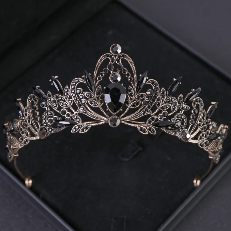 luckacco bridal headwear purple-colour women's grand party crown birthday tiaras