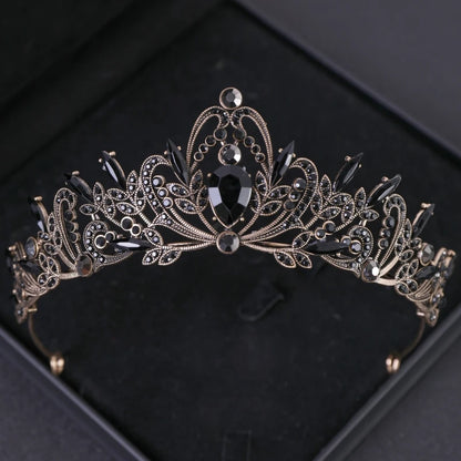 Luckacco Bridal Headwear Purple-Colour Women's Grand Party Crown Birthday Tiaras