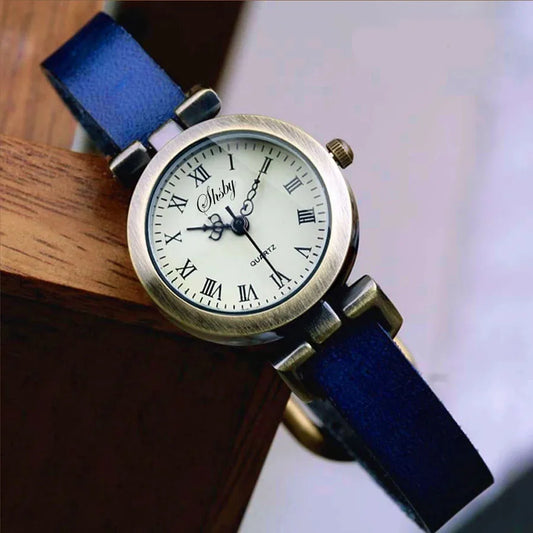 Luckacco Shsby New Fashion Hot-Selling Female Antique bronze leather watch ROMA Vintage Watch Women Dress Watches