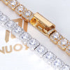 Luckacco Hip Hop Jewelry 7Mm Cubic Zirconia Cluster Tennis Chain Iced Out Bracelet Bling Jewellery Free Laser Name Drop Shipping