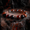 Luckacco 5A Real Natural Red Tiger Eye Beads Stone Bracelet Men Women Zircon Accessories Handmade Jewelry Gift for Girlfriend