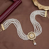 Luckacco Sunspicems Chic Morocco Jewelry Bead Chain Choker Necklace For Women Gold Color Square Mesh Pendnat Arabic Bridal Wedding Bijoux