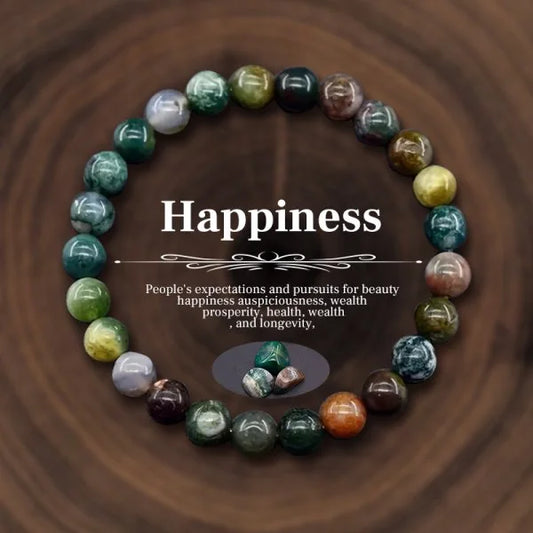 Luckacco Attract Money Wealth Health Pulse Hematite Natural Stone Beads Bracelet for Women Men Party Jewelry Accessories Gifts