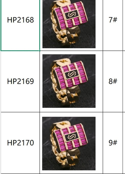 Luckacco New Monaco men's and women's rings, elegant zircon rings, brass material, party gifts, Monaco charm rings