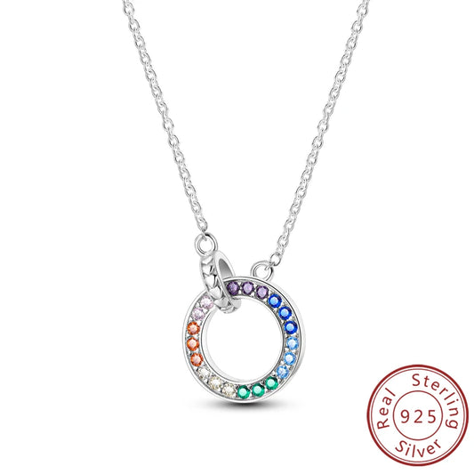 Luckacco Necklace 925 Sterling Silver Butterfly Love Heart Bear Classic Simple Adjustable Necklace For Women Girl Fashion Jewelry Gifts