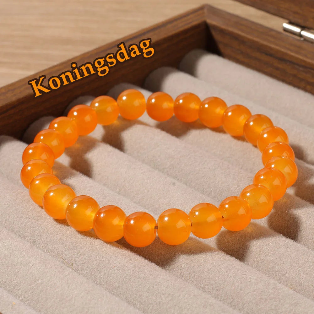 luckacco exquisite orange crystal beaded bracelet - handmade - unisex - the best gift for lovers, friends, and family