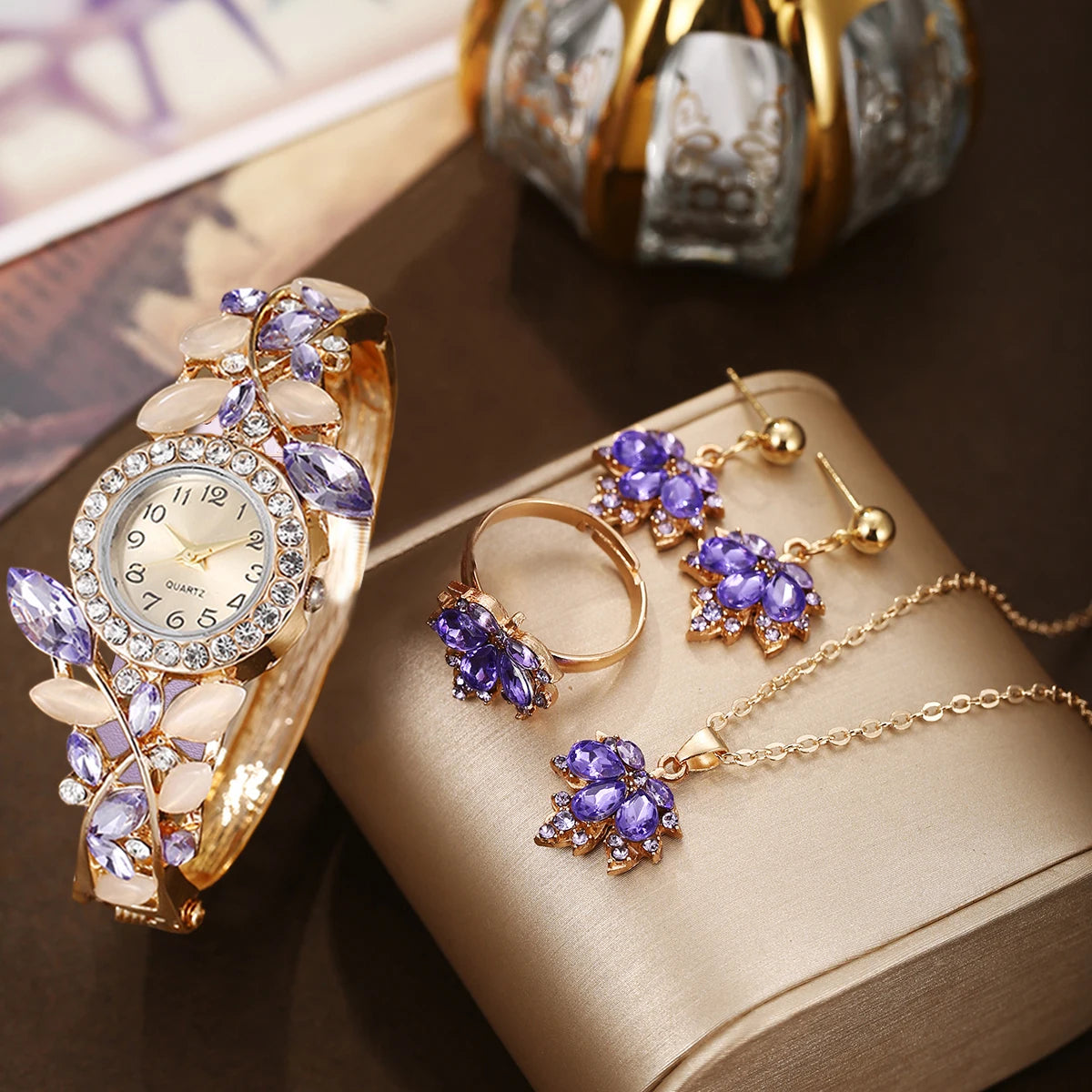 luckacco fashion design women's commuting quartz watch niche bracelet watch