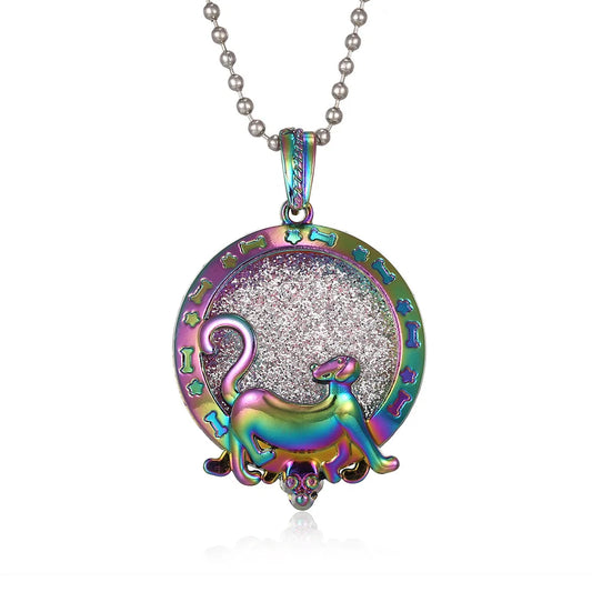 Luckacco New Colorful Aromatherapy Necklace Vintage Flower Butterfly Tree Owl Essential Oil Diffuser Necklace Perfume Lockets Pendants
