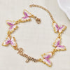 Luckacco Customized Bracelet Gold Butterfly Bracelet Customized Name Women's Jewelry Gift Valentine's Day Gift