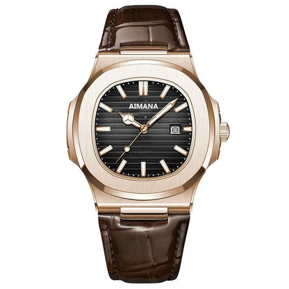 Luckacco Fashion Business Luminous Calendar Quartz Watch 30MI Waterproof Leather Strap Wirstwatch Men Students Clocks Relogios
