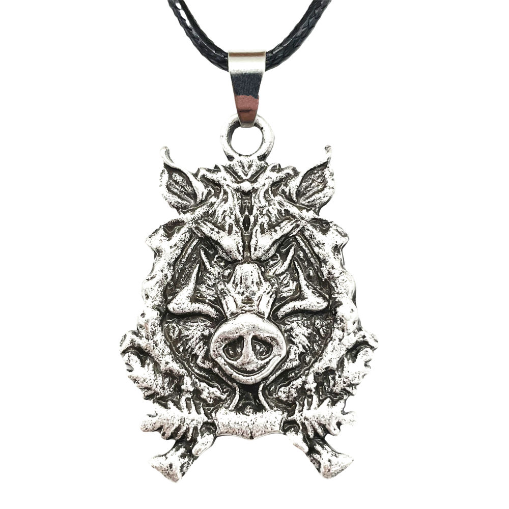Goth Wolf Pendant Viking Necklace Gothic Wiccan Pagan Talisman Punk Mens Jewlery - luckacco