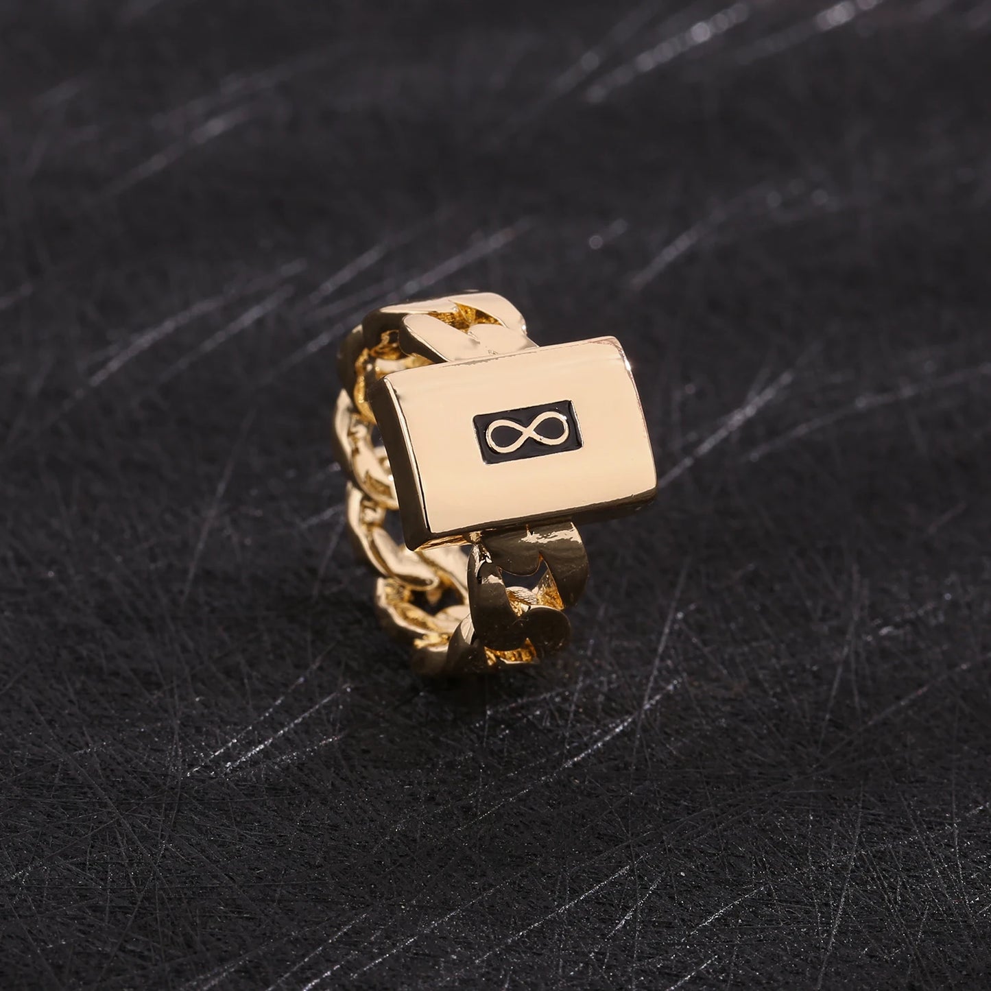 luckacco new monaco men's and women's rings, elegant zircon rings, brass material, party gifts, monaco charm rings