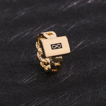 Luckacco New Monaco men's and women's rings, elegant zircon rings, brass material, party gifts, Monaco charm rings