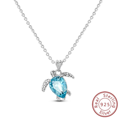 Luckacco Necklace 925 Sterling Silver Butterfly Love Heart Bear Classic Simple Adjustable Necklace For Women Girl Fashion Jewelry Gifts