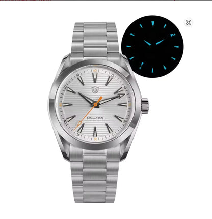 Luckacco Watchdives WD0006B Watch VH31 Sweep Second Movement Domed Sapphire Crystal BGW9 Luminous 10Bar Waterproof 38mm Vintage Watches