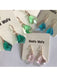 NeeFu WoFu Y2K Transparent Drop Crystal Earring Glass Earrings for woman charm Dangle Brinco Christmas Ear Accessories Oorbellen - luckacco