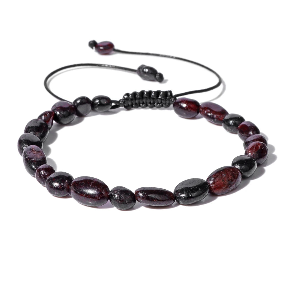 luckacco natural crystal gravel stone bracelets for women healing irregular amethysts lapis lazuli rose quartzs chain bracelet jewelry