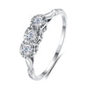 Luckacco 3 Stone Rings For Woman 3mm D Color Moissanite With Certificate 100% 925 Sterling Silver Luxury Designer Engagament Jewelry Sale