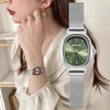 Luckacco Simple Brand Women Watch Small Oval Dial Green Ladies Wristwatches Luxury Girl Gift Watch  Relojes Para Mujer