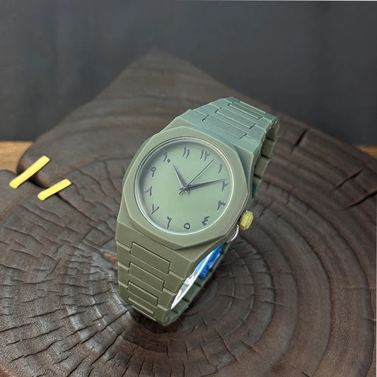 Luckacco Hot sales in the Middle East high-end plastic men's watch with Arabic numerals neutral casual simple quartz watch