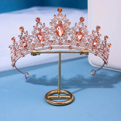 Luckacco Bridal Headwear Green-Colour Women's Fashion Party Crown Girl Performance Tiaras
