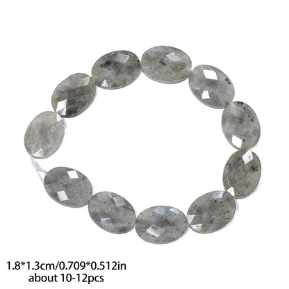 Luckacco AAA Natural Stone Multicolor Faceted Oval Stone Beads 18x13mm Loose Spacer Beads For Jewelry Making DIY Necklace Earrings Gifts