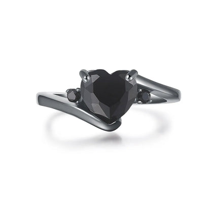 Luckacco Retro Punk Skull Gothic Ring For Women Men Halloween Goth Black Gold Color Rings Accession  Fashion Jewelry R523