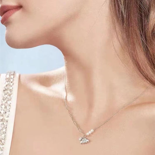 Luckacco Y2K Melody Crystal Pendant Necklace Personality Woman Collar Accessories Fashion Gifts Cartoon Kawaii Necklace Jewelry