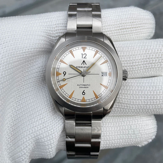 Luckacco STEELFLIER Official SF751 Luxury Fashion Mechanical Wristwatch NH35 Movement Super Luminous 20Bar Waterproof Classic Dive Watch