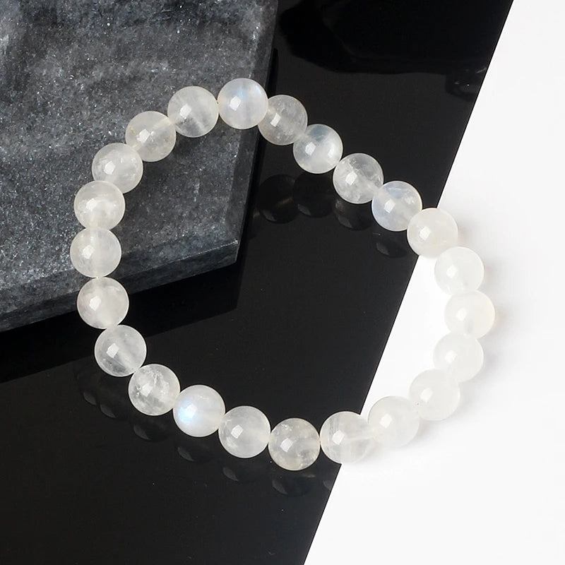 luckacco original india labradorite beads bracelets for women reiki natural stone blue moonstone charm bangle femme bijoux couple jewelry