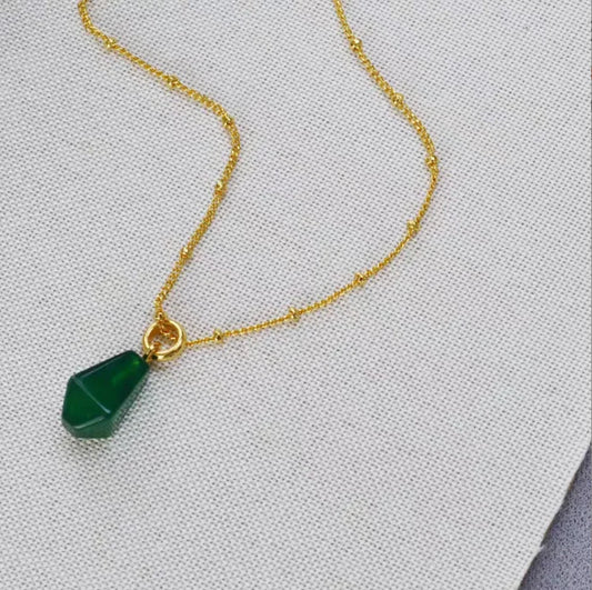 Luckacco Natural Stone Jewelry Women Beaded Necklace Stylish Collarbone Chain Natural Lapis Lazuli Necklace