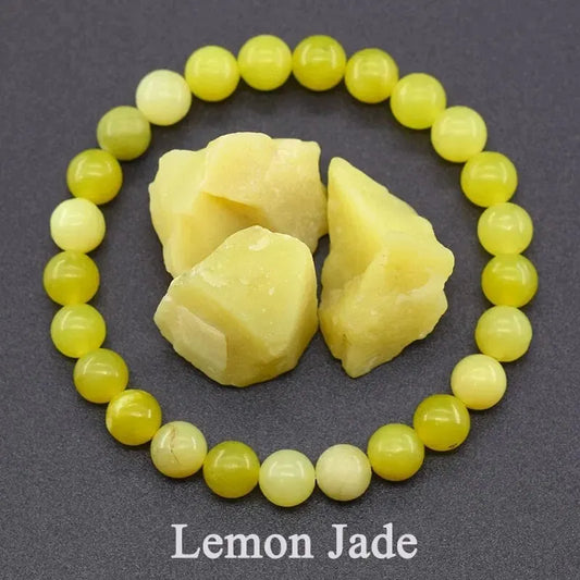 Luckacco 8MM Natural Epidote Zoisite Stone Bead Bracelet Homme Quartz Lava Tiger Eye Bracelet Made of Natural Stone Jewelry for Women