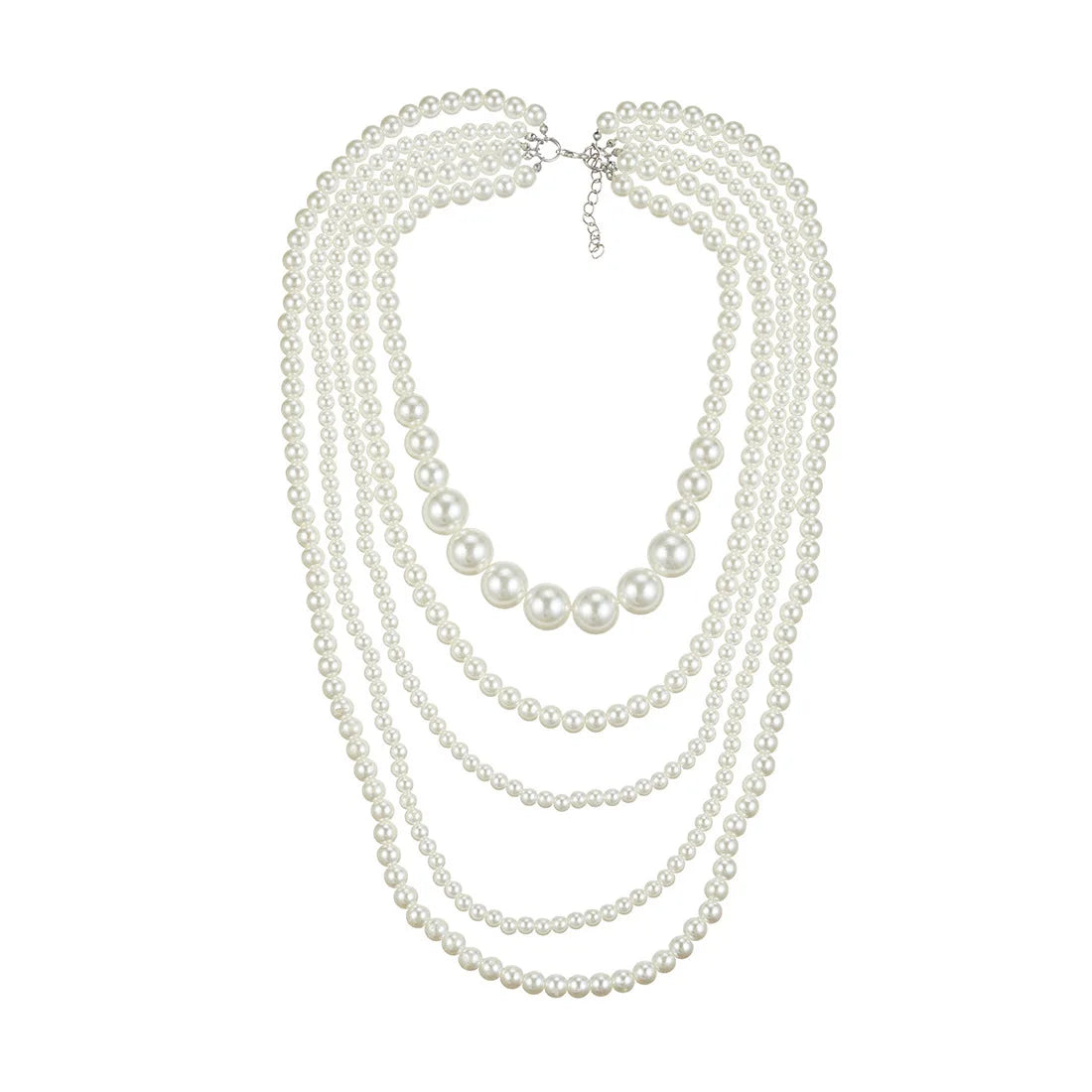 luckacco multilayered imitation pearl necklace for woman luxury jewelry high quality fashion woman necklaces