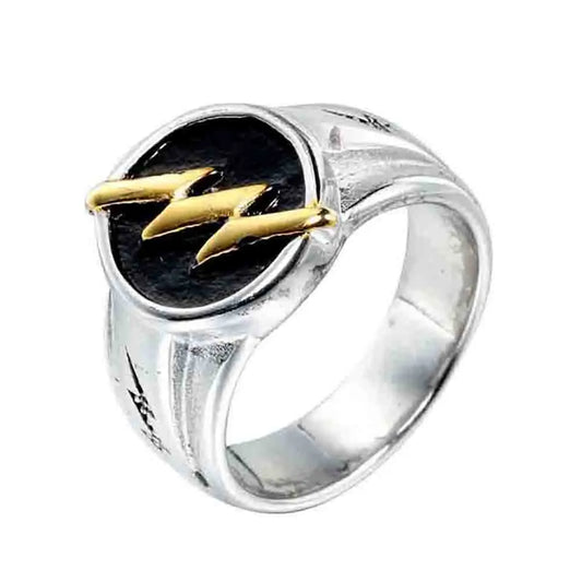 Luckacco Men's ring 316L stainless steel ring hip-hop lightning classic friends lovers jewelry best gift wholesale