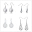 4 pair/LOT 925 sterling silver Earring set  color fashion charms earrings for women lady girl wedding jewelry  Cute - luckacco