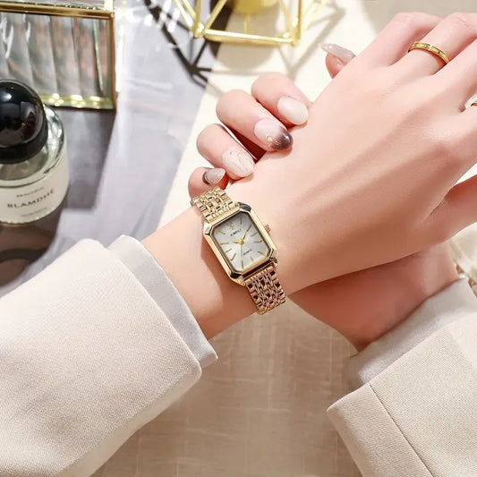 Luckacco 1PCS Fashion Women's Watch Luxury Trendy Versatile Quartz Watch Suitable for Daily Clothing Matching or As a Gift