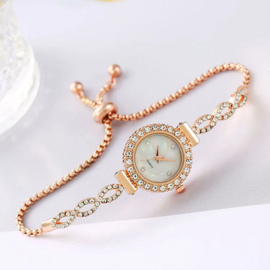 Luckacco Luxury Women's Watches Simple Quartz Wristwatches Small Dial Watches Bracelet Ladies Watch Gift Clock Relogio Feminino