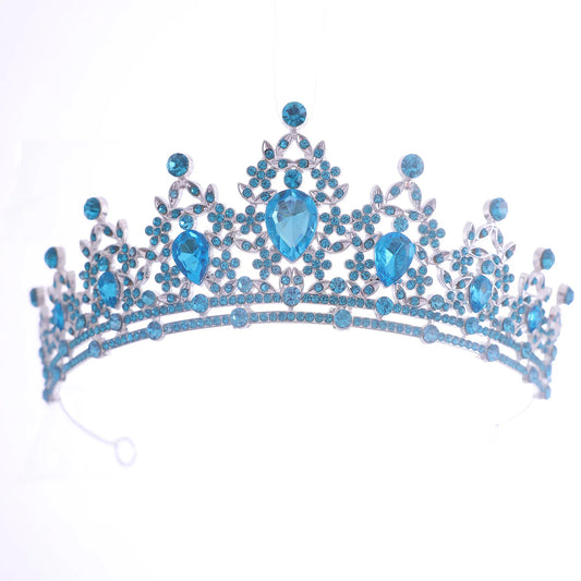 Luckacco Bridal Headwear Green-Colour Women's Fashion Party Crown Girl Performance Tiaras