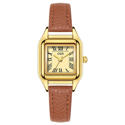 Luckacco Small and exquisite small square dial women's watch new light luxury retro belt watch ladies quartz watch