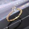 Luckacco Trendy Rose Gold Silver Color Fashion Engagement Rings for Women Wedding Party Gift Drop Shipping Jewelry R527