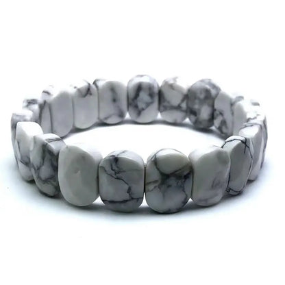 Luckacco Natural 10x15mm faceted flashing Stone beads Bracelets Handmade Reiki Healing Meditation Bangles Elastic Rope Couple Jewelry