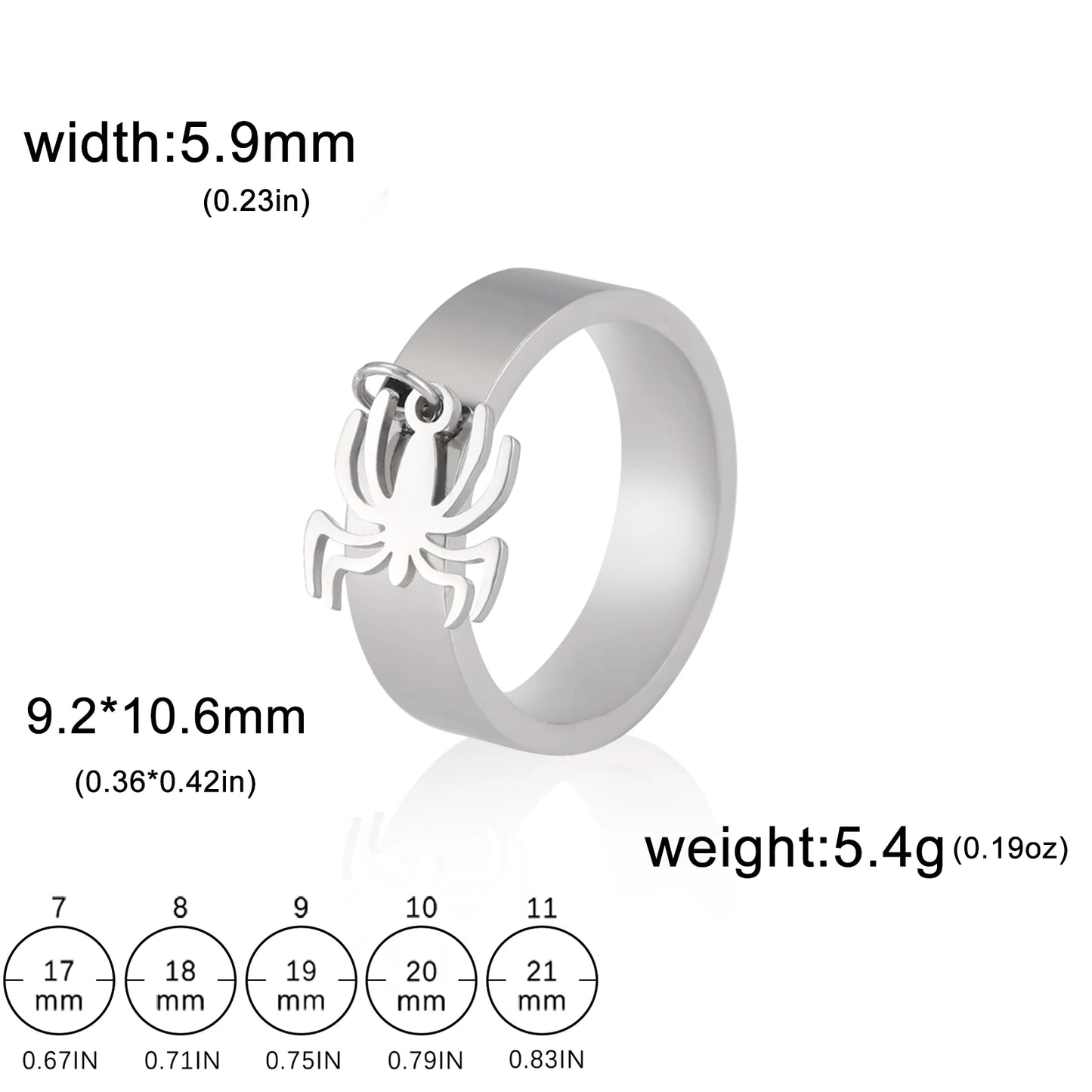 luckacco unift women stainless steel charms rings flower leaf spider paw pendant finger ring fashion minimalist couple jewelry