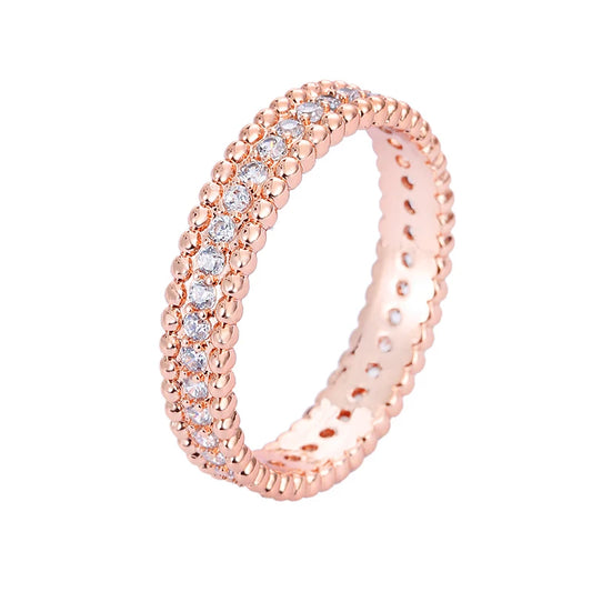 Luckacco Small Fragrance Wind Star Ring Fashion Niche Refined High-Quality Cold Wind Index Finger Ring Female Wedding Gift Dating Accesso