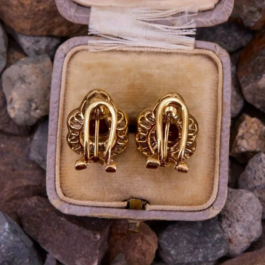 Luckacco Luxury Super Shiny White Zirconia Vintage Synthetic Gemstone Earrings for Women Gorgeous Elegant Party Jewellery Accessories