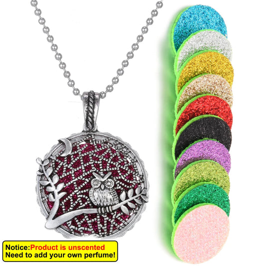 Luckacco New Aroma Kaleidoscope Retro Necklace Antique Locket Pendant Magnetic Perfume Essential Oil Diffuser Locket Aromatherapy Jewelry