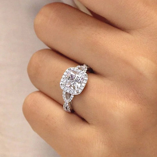 Luckacco daily picks Temperament Women's Rings for Wedding Newly Designed Female Accessories Engagement Party Cubic Zirconia Statement Jewelry